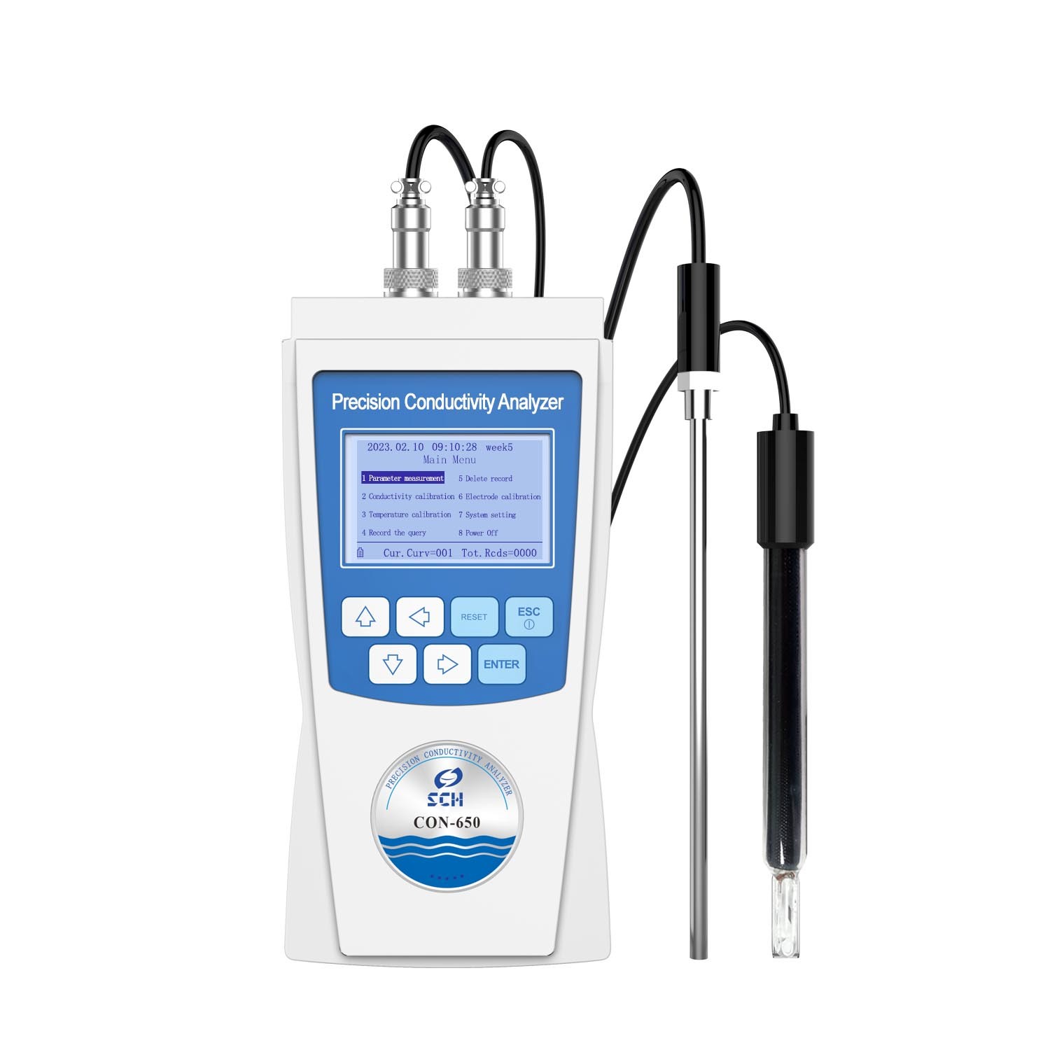 CON-650-Portable Conductivity Analyzer  (Supports TDS/Salinity/Temperature Testing) 