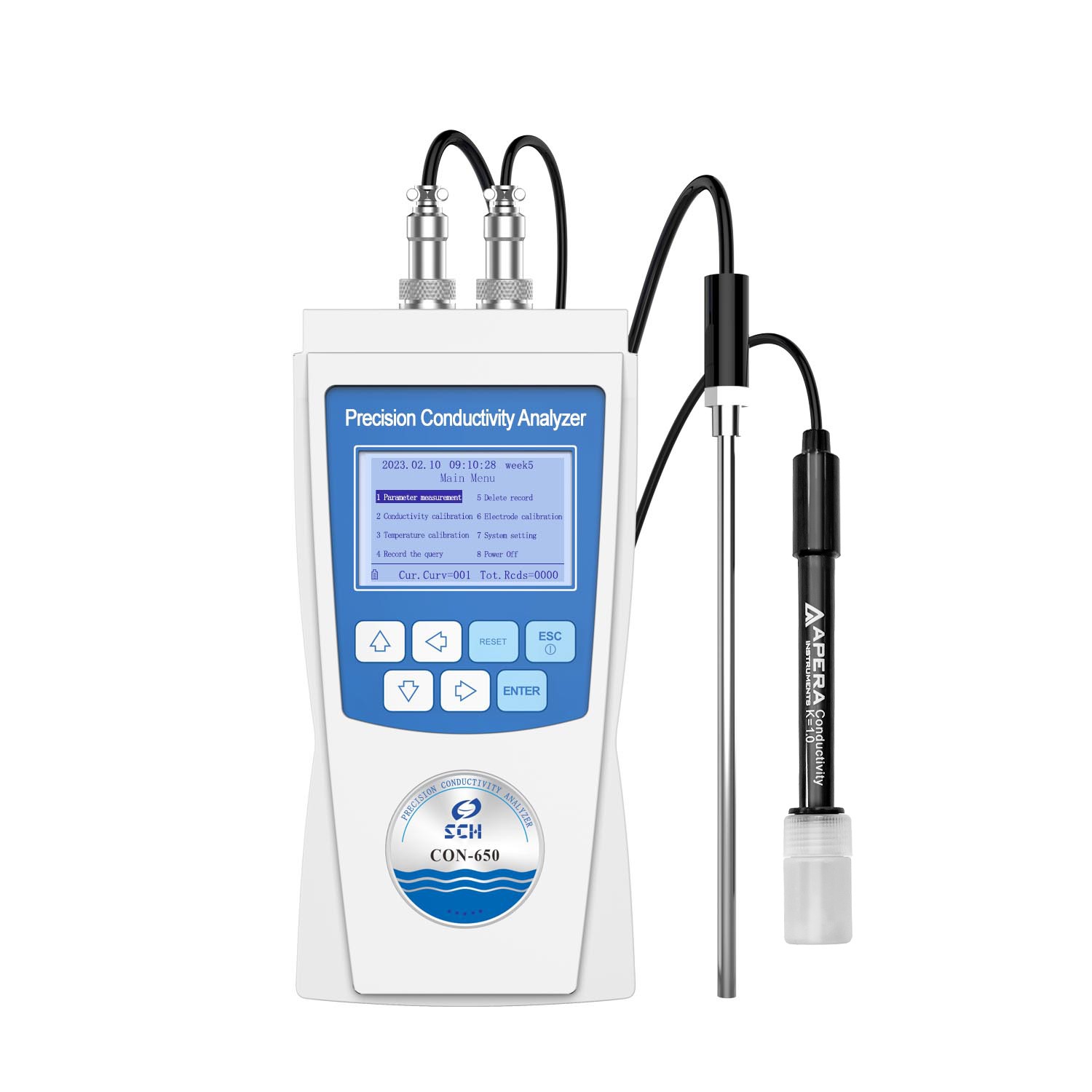 CON-650-Portable Conductivity Analyzer  (Supports TDS/Salinity/Temperature Testing) 